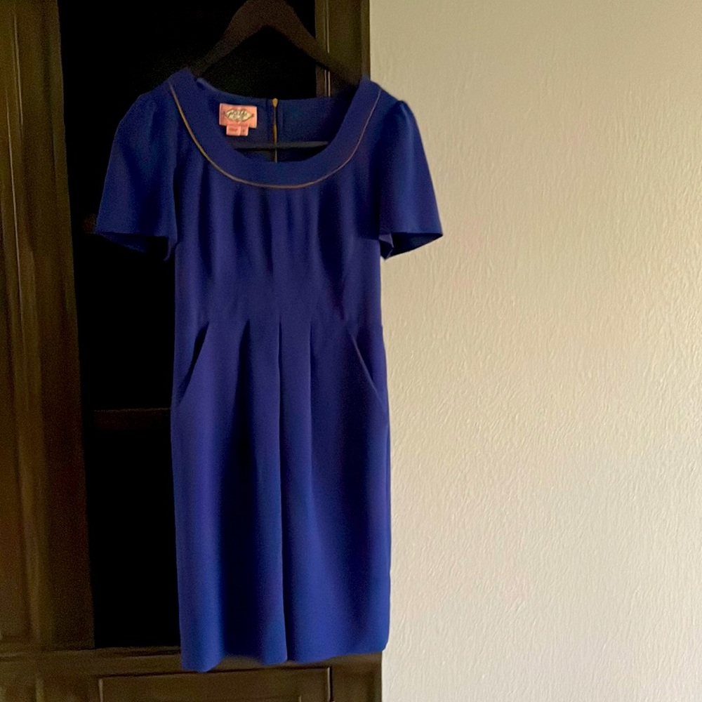 Phoebe Couture - Size 2 - Royal Blue Dress with zipper accent and pockets!!!